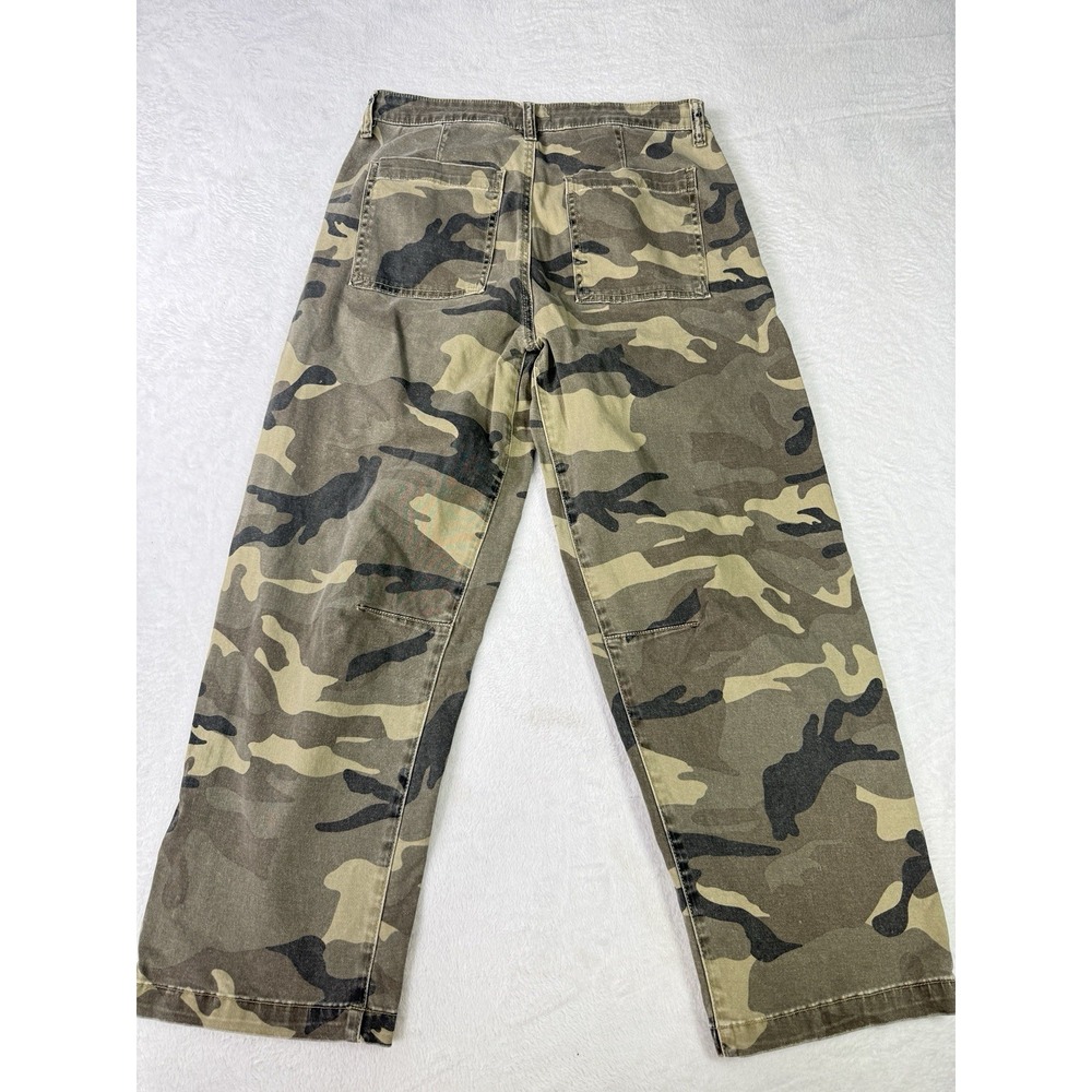 Kut From The Kloth Ashton Camo Barrel Leg Pant Size 6 High Rise Cotton Blend - Picture 4 of 11